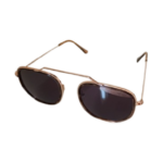 Óculos de Sol Hexagonal Policarbonato Preto Mesclado