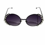 Óculos de Sol com Perolas Cinza Escuro CAS23 - PI1