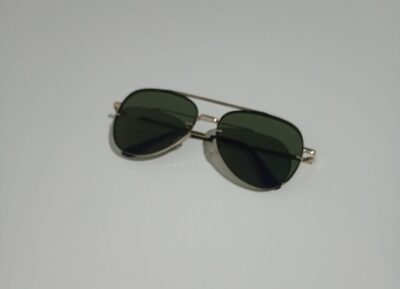 Óculos de Sol Aviador Metal Verde - Image 2