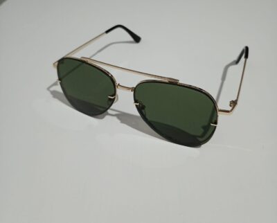 Óculos de Sol Aviador Metal Verde - Image 3