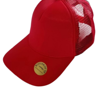 Boné Trucker Telinha na Cor Vermelho