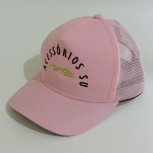 Boné Trucker Rosa com Fechamento Ajustável