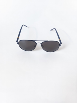 Óculos de sol hexagonal preto