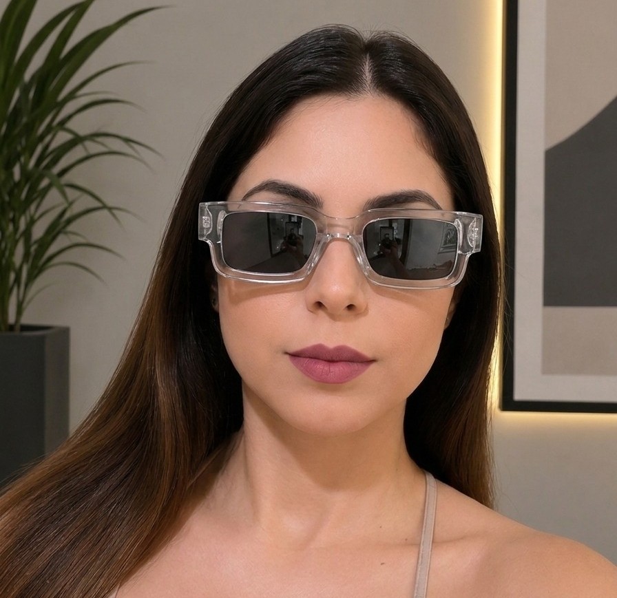 Óculos de Sol Retrô Quadrados Unissex com design moderno